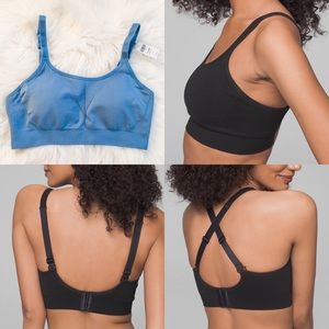 NWT Soma Sport Bra Seamless Ballet Back Blue M